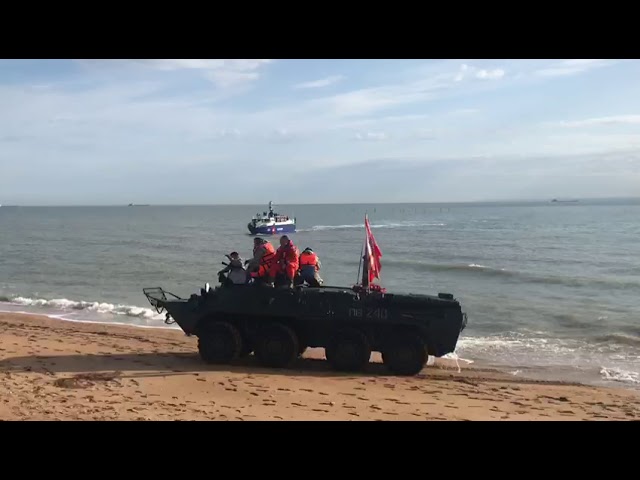 Экипаж Саратовского «БОЕВОГО БРАТСТВА» на БТР-80 форсировал Керченский пролив