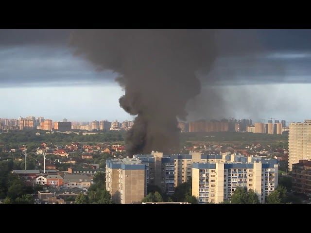 Пожар в Краснодаре на улице Кореновской