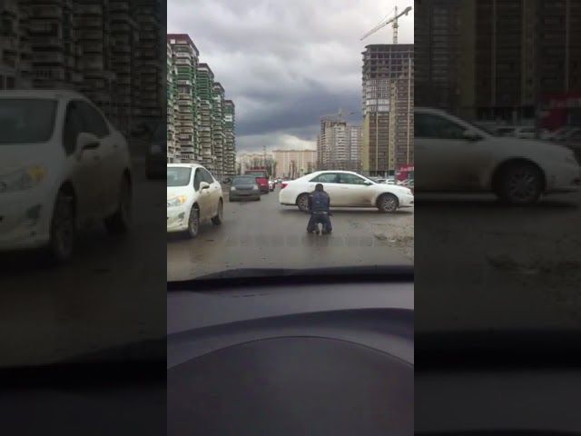Неадекватный пешеход, Краснодар, 21 января