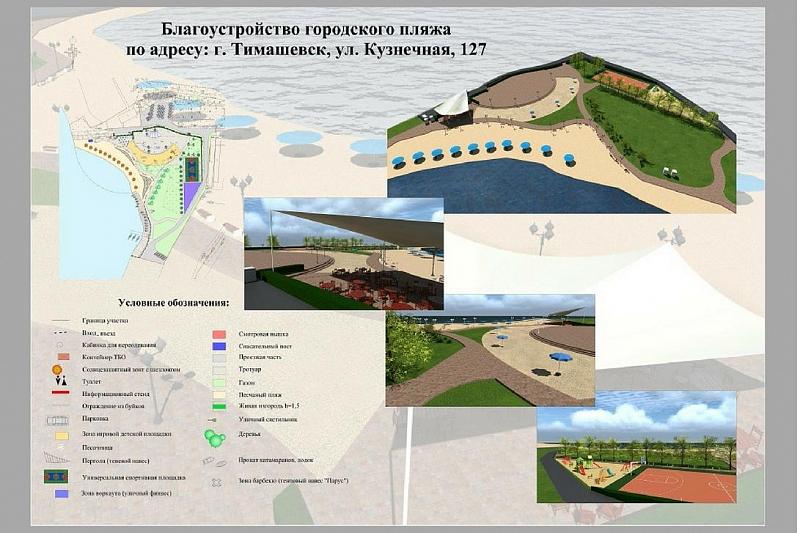 Тимашевск, проект благоустройства городского пляжа