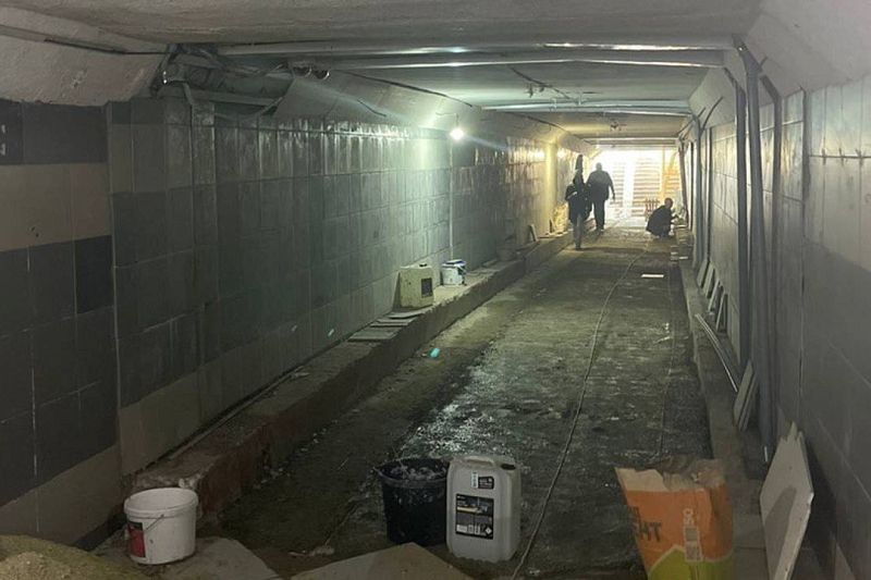 Подземный пешеходный переход на улице Захарова в Краснодаре отремонтируют к началу мая