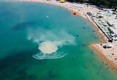 Большое мутное пятно появилось в Черном море у берегов Геленджика
