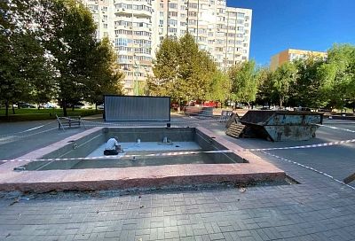 Косметический ремонт фонтана на Платановом бульваре Краснодара завершат до конца октября