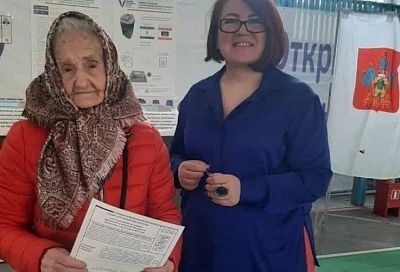101-летняя жительница Краснодара проголосовала на выборах