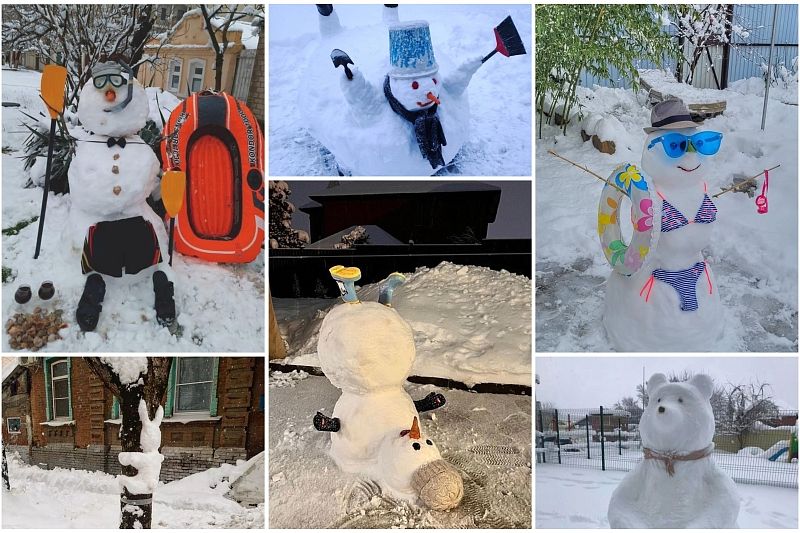 Десять самых необычных снеговиков Кубани