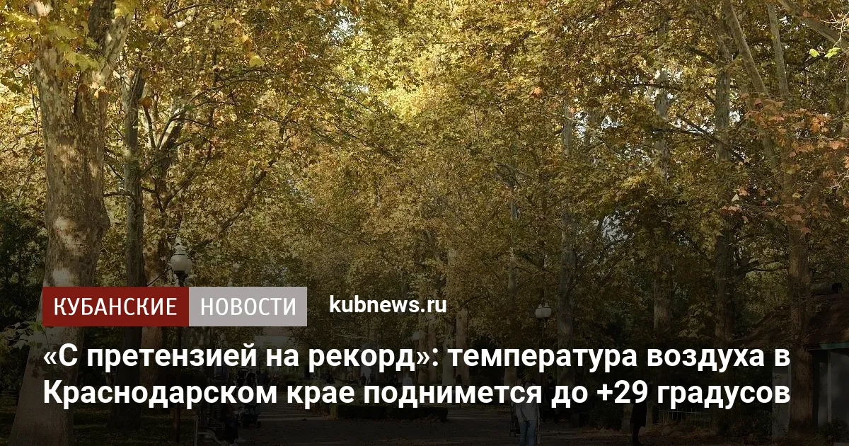 «С претензией на рекорд»: температура воздуха в Краснодарском крае поднимется до +29 градусов
