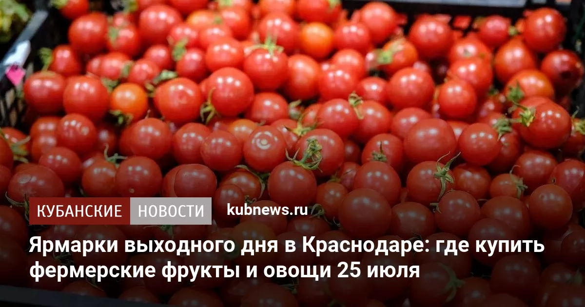 Ярмарки выходного дня в Краснодаре: где купить фермерские фрукты и овощи 25 июля