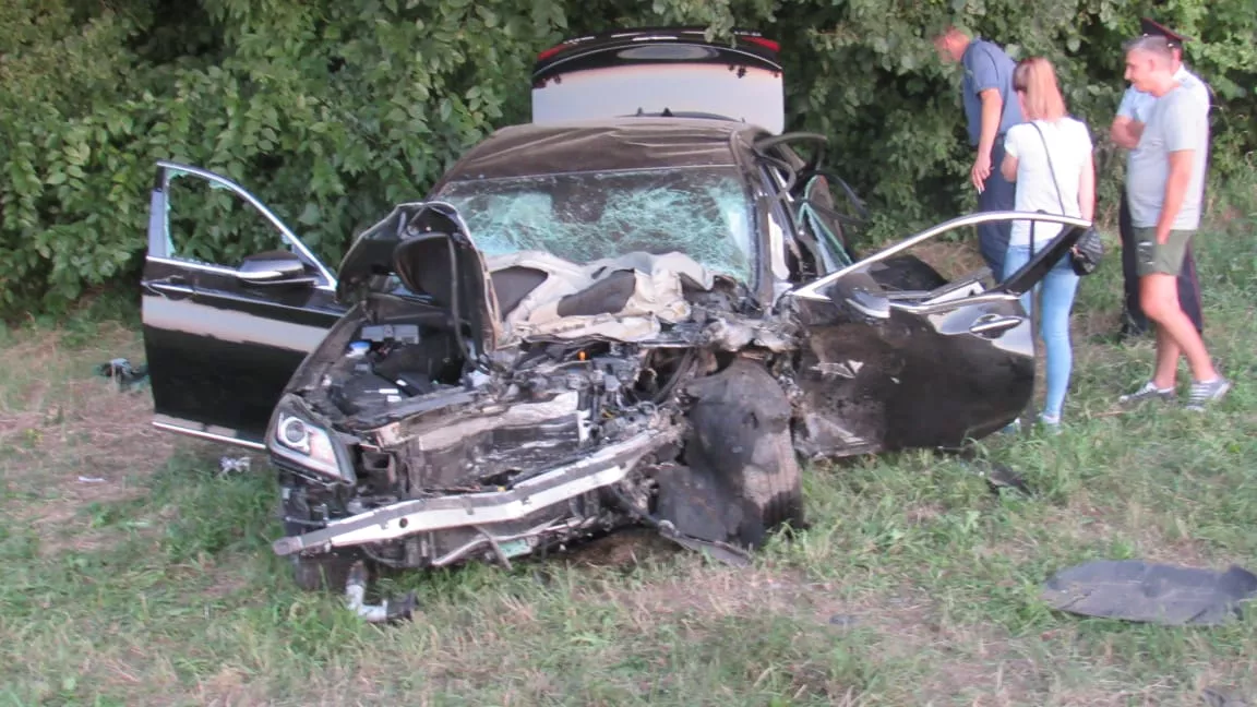 Место аварии в Усть-Лабинском районе