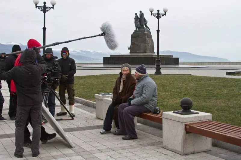 Кадр со съёмочной площадки фильма «Марафон»