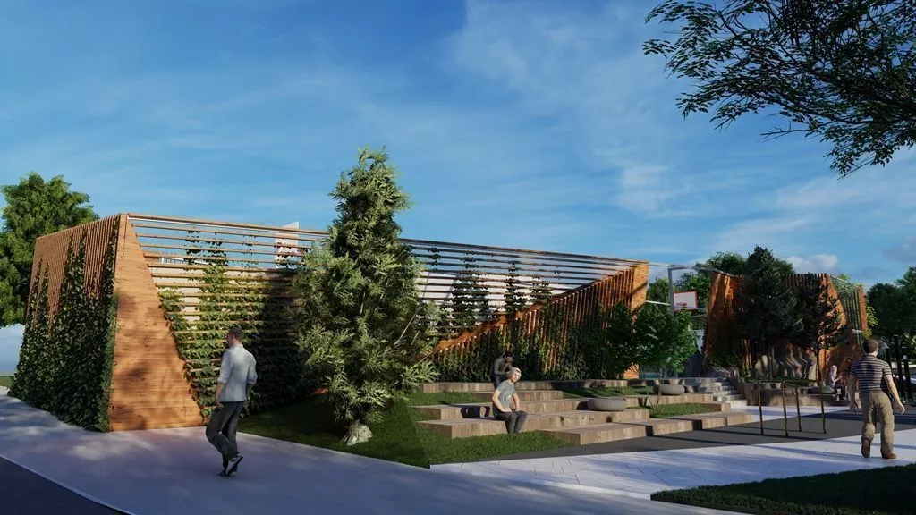 В новом парке появится амфитеатр, будет благоустроен пруд и увеличена зеленая зона.