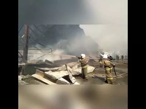 Пожар на Ростовском шоссе Краснодар