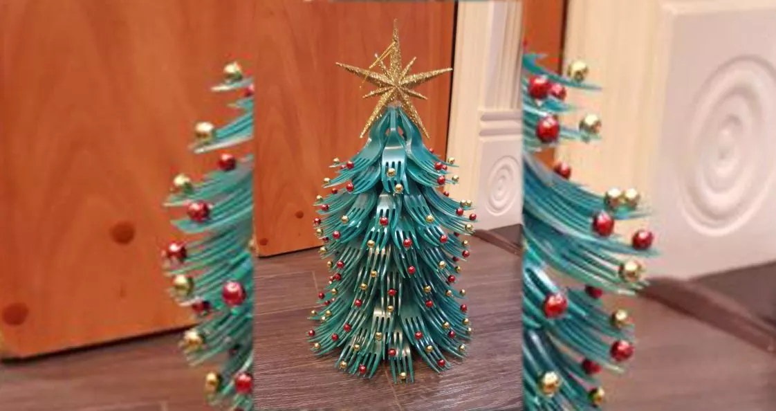 Елка из вилок