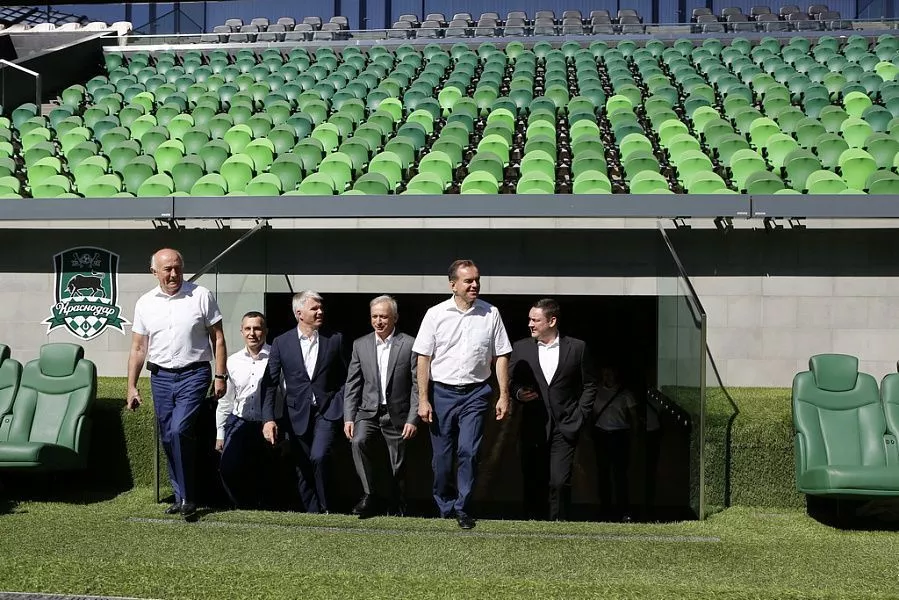 Визит министра спорта РФ на стадион "Краснодар".