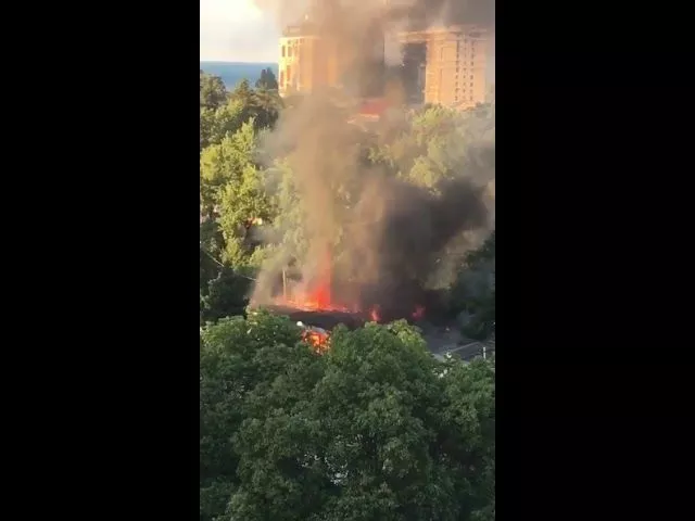 Пожар в Сочи 13.08.2018
