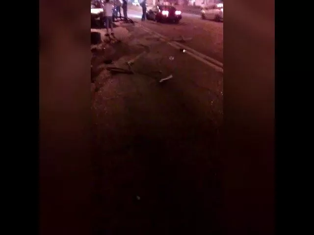 Место ДТП с машиной Федора Смолова. Краснодар. 1 августа 2018 года