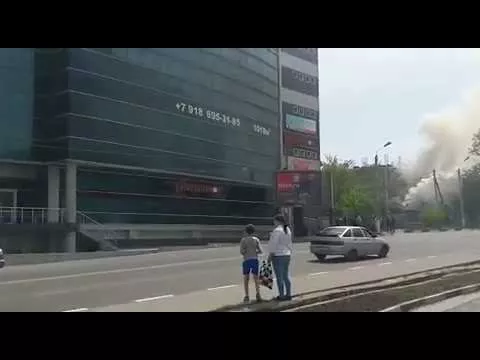 Пожар в Новороссийске на улице Кутузовской