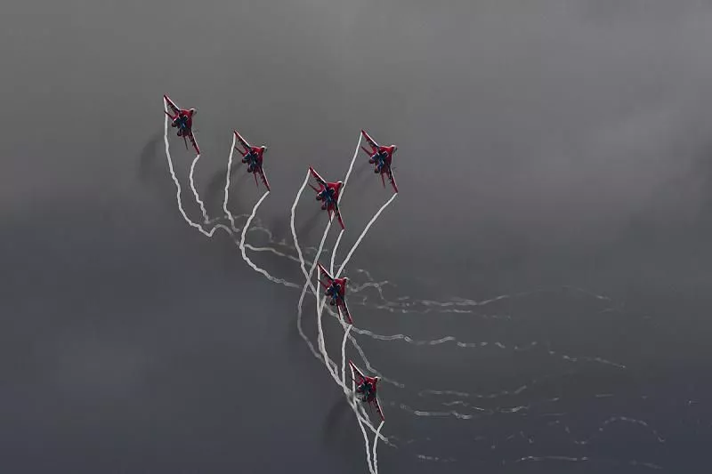 Авиационная группа «Стрижи» в Геленджике.