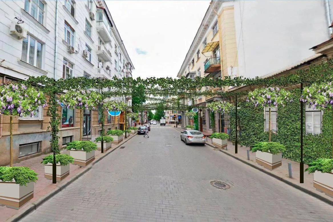 Так выглядит пилотный проект озеленения улицы Чапаева. Так выглядит пилотный проект озеленения улицы Чапаева.