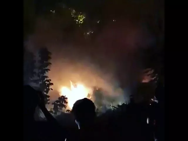 Пожар на улице Гагарина в Краснодаре