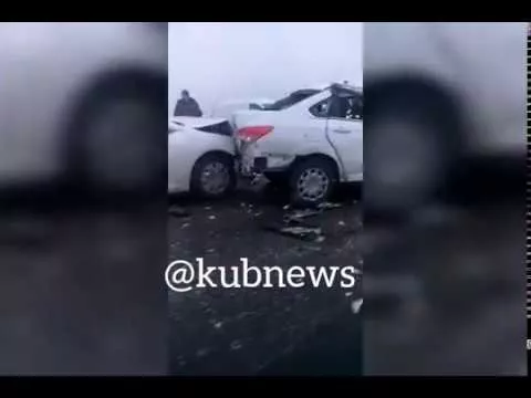 Массовое ДТП  на трассе М4 ДОН под Адыгейском