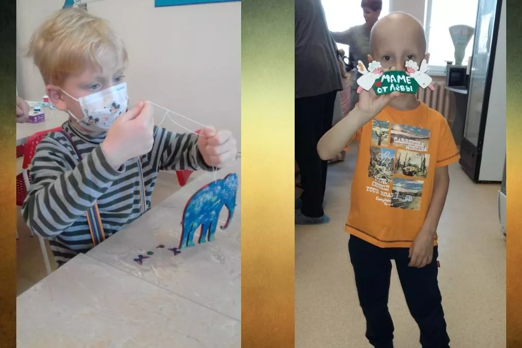 Маленькие пациенты со своими поделками