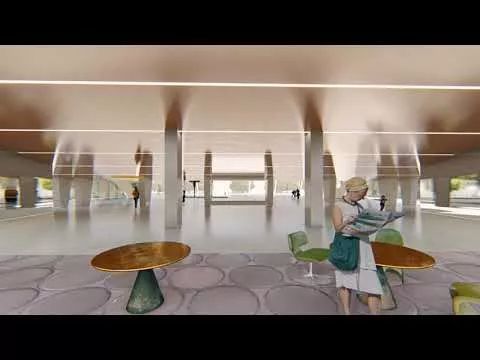 Здание кинотеатра "Аврора" и прилегающая территория (визуализация)