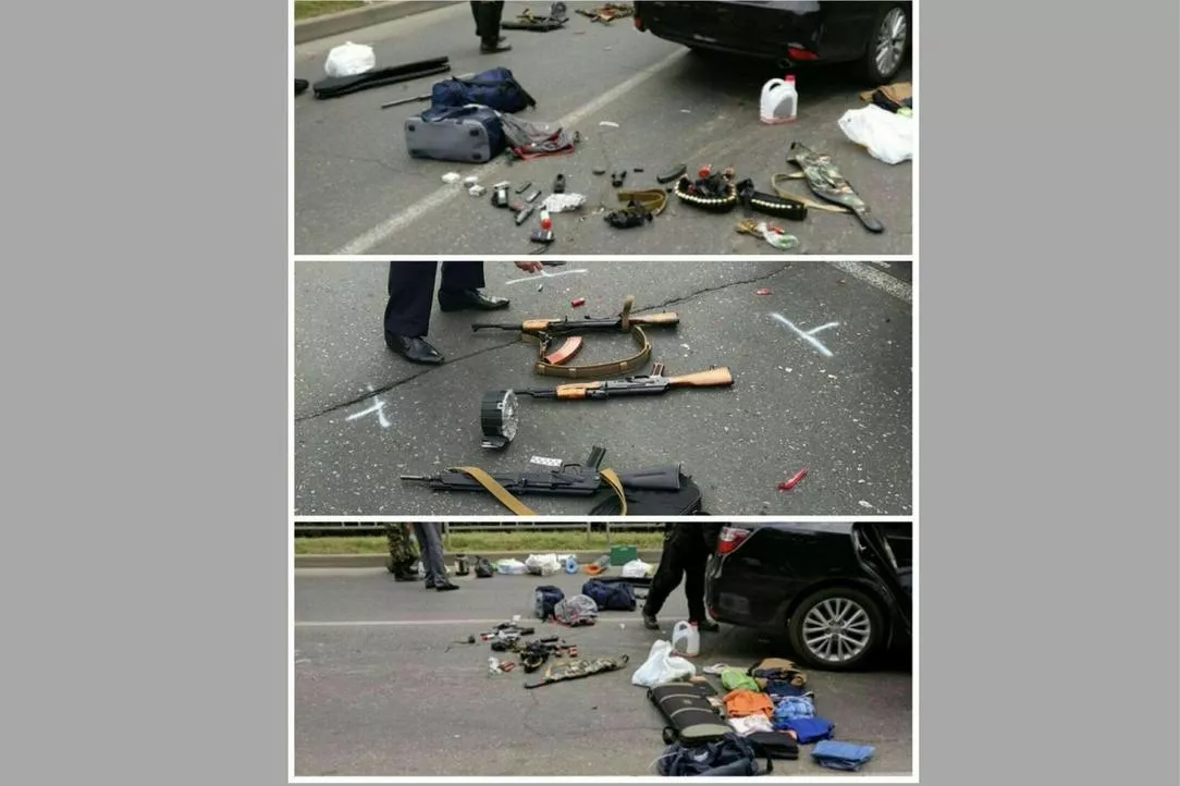 Оружие, найденное в машине Никиты Медведева.