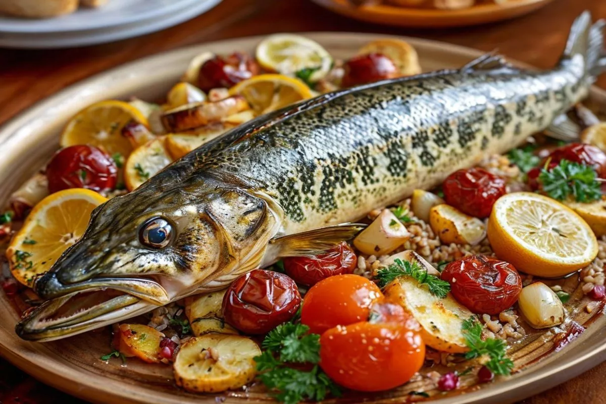 Русская кухня прославила фаршированную щуку как праздничное блюдо, считающееся поистине царским. Русская кухня прославила фаршированную щуку как праздничное блюдо, считающееся поистине царским.