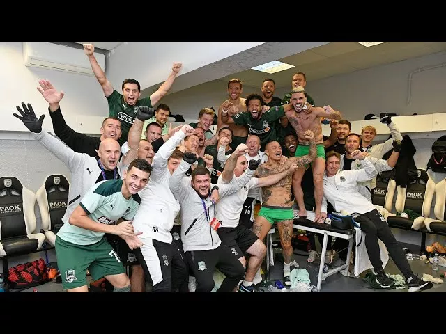 Раздевалка «Краснодара» после победы над ПАОКом
