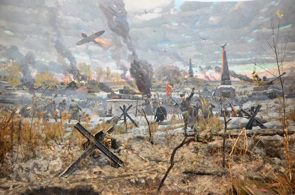 Павел Рыженко. Битва под Москвой. 1941 год. 2011 г. Холст, масло, предметный план.