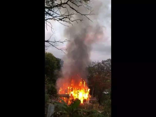 Пожар в НСТ в Сочи