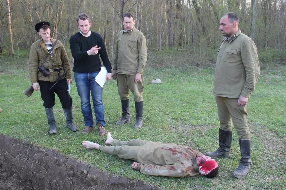 Во время съемок.