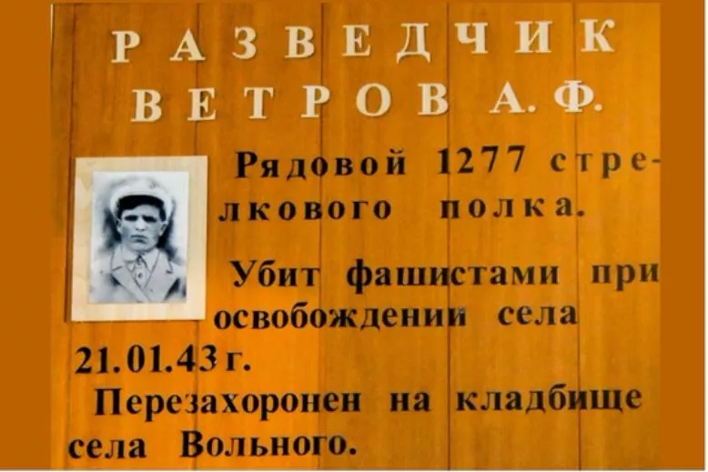 Рядовой 1277-го стрелкового полка Афанасий Ветров