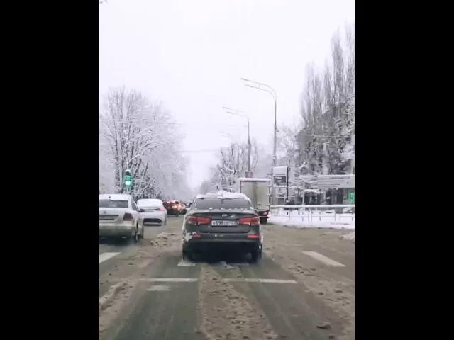 Улица Красная после снегопада