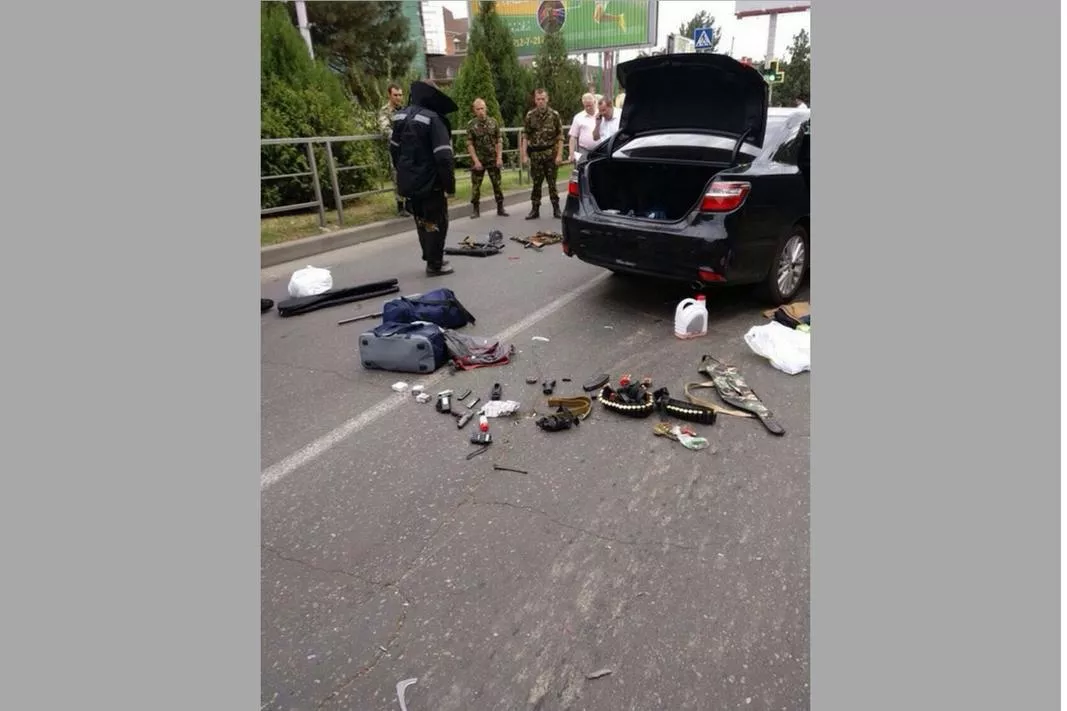 Оружие, найденное в машине Никиты Медведева.