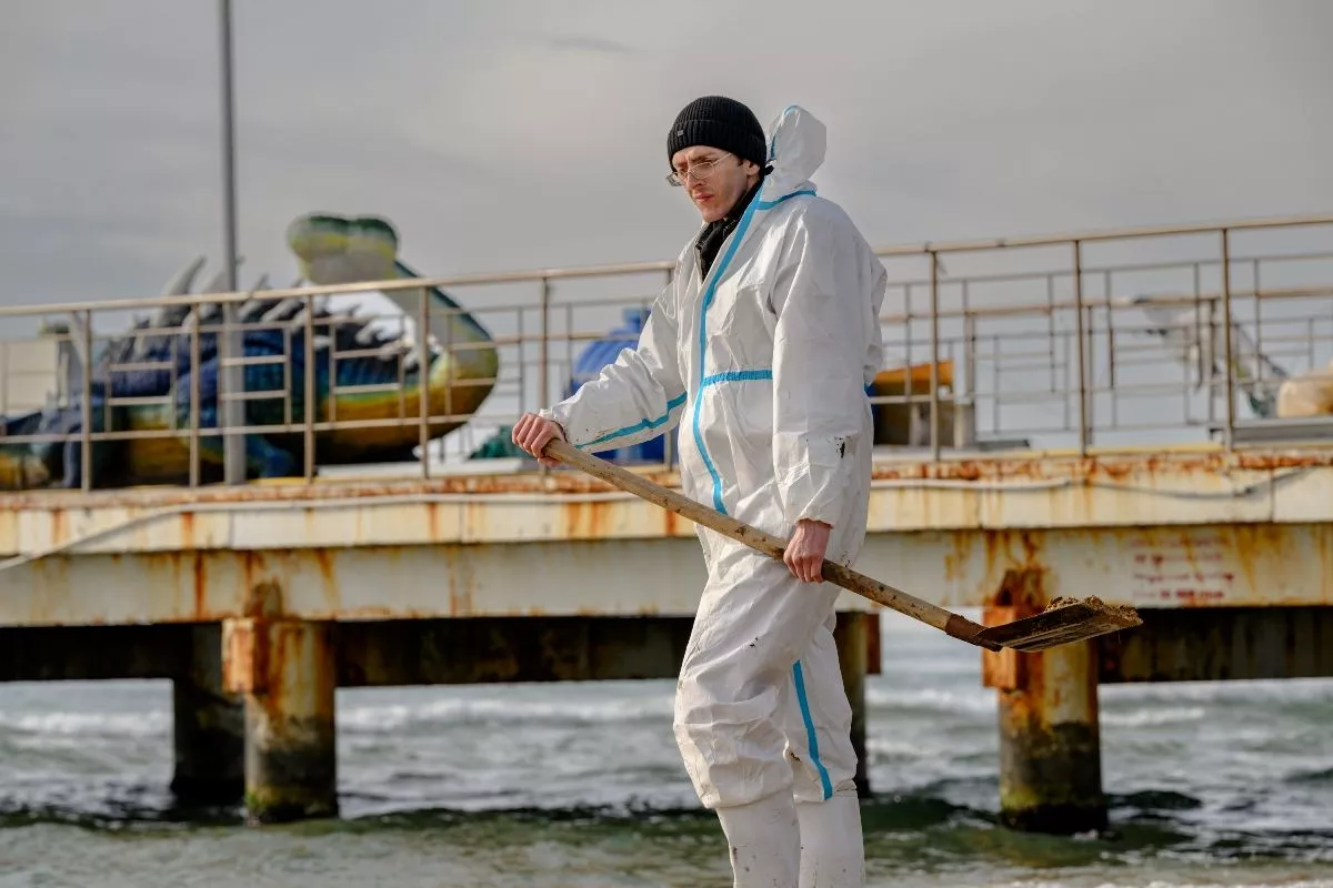 Мелкие частицы мазута можно найти, прогуливаясь с лопатой по линии прибоя. Мелкие частицы мазута можно найти, прогуливаясь с лопатой по линии прибоя.