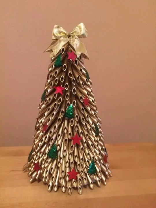 Елка из макарон