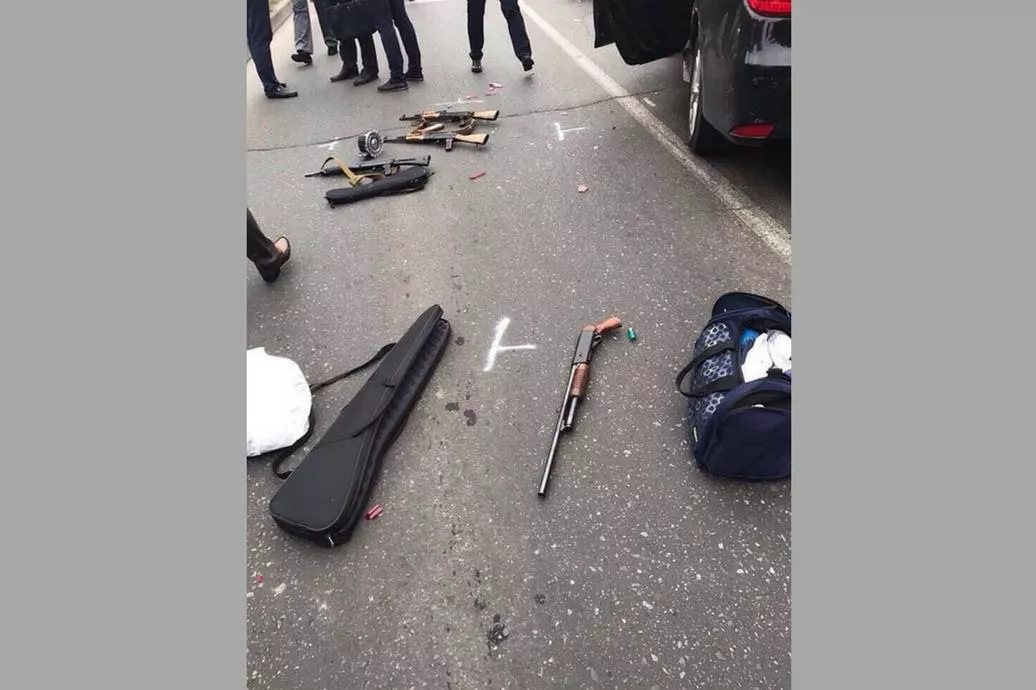 Оружие, найденное в машине Никиты Медведева.