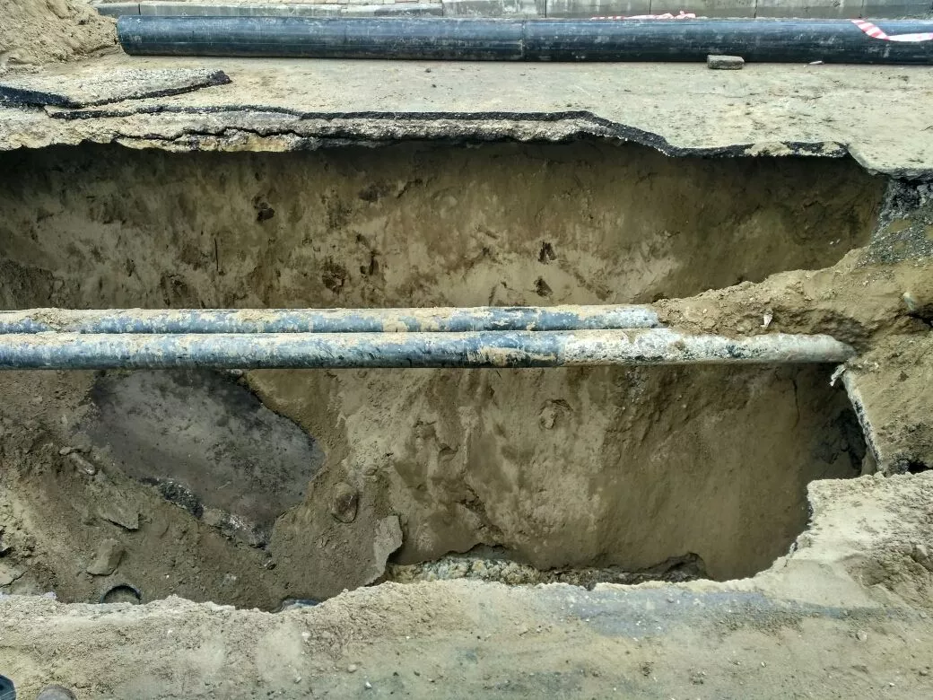 Ремонт коллектора на улице Гимназической