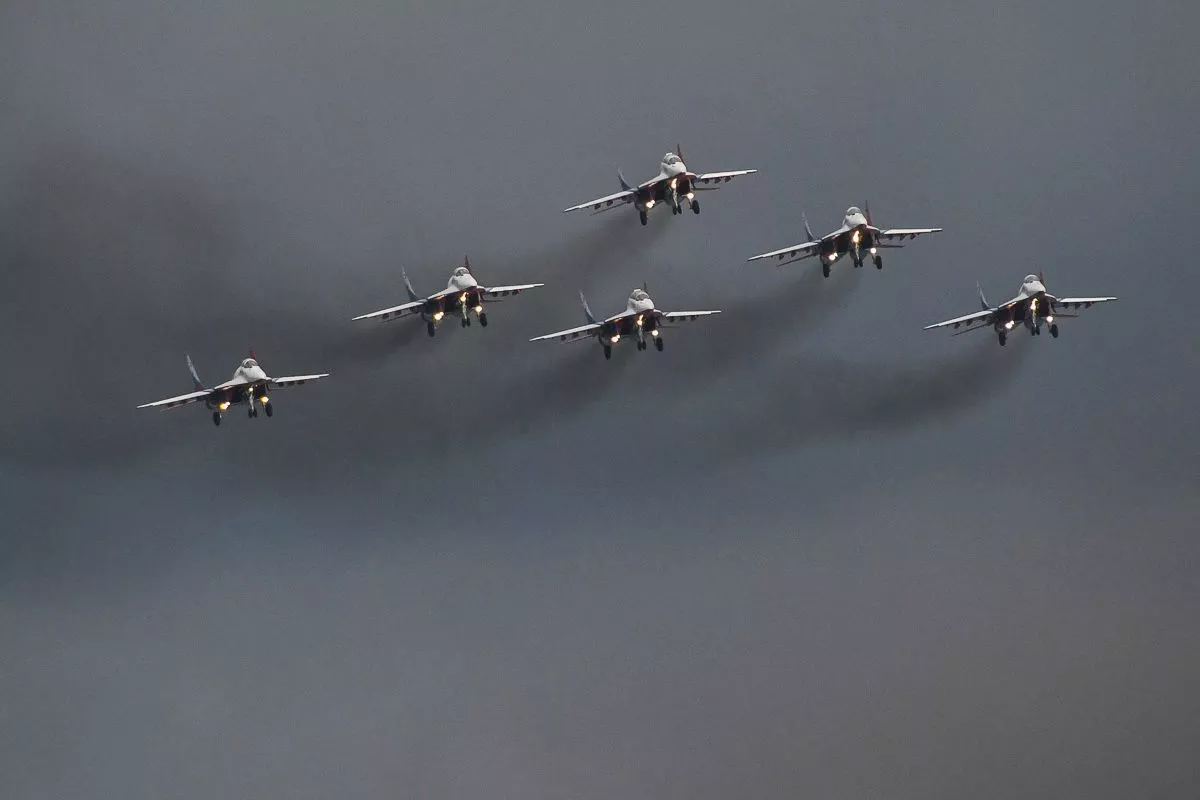 Авиационная группа «Стрижи» в Геленджике.