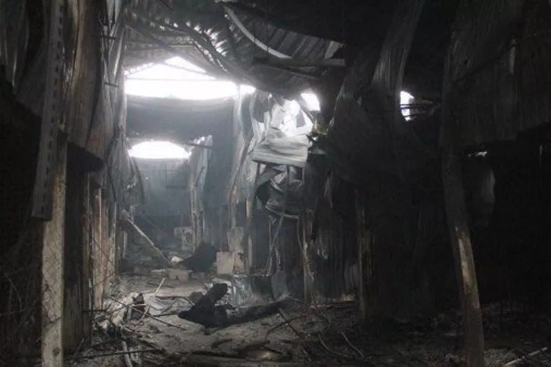 Внутренние помещения практически полностью выгорели