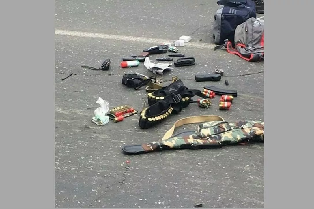 Оружие, найденное в машине Никиты Медведева.