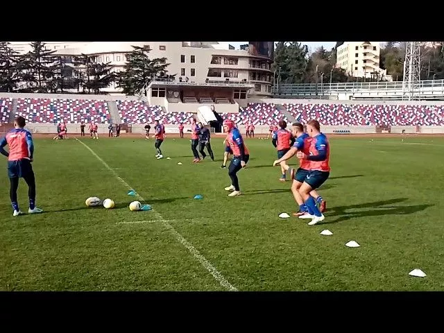 Тренировка сборной России по регби