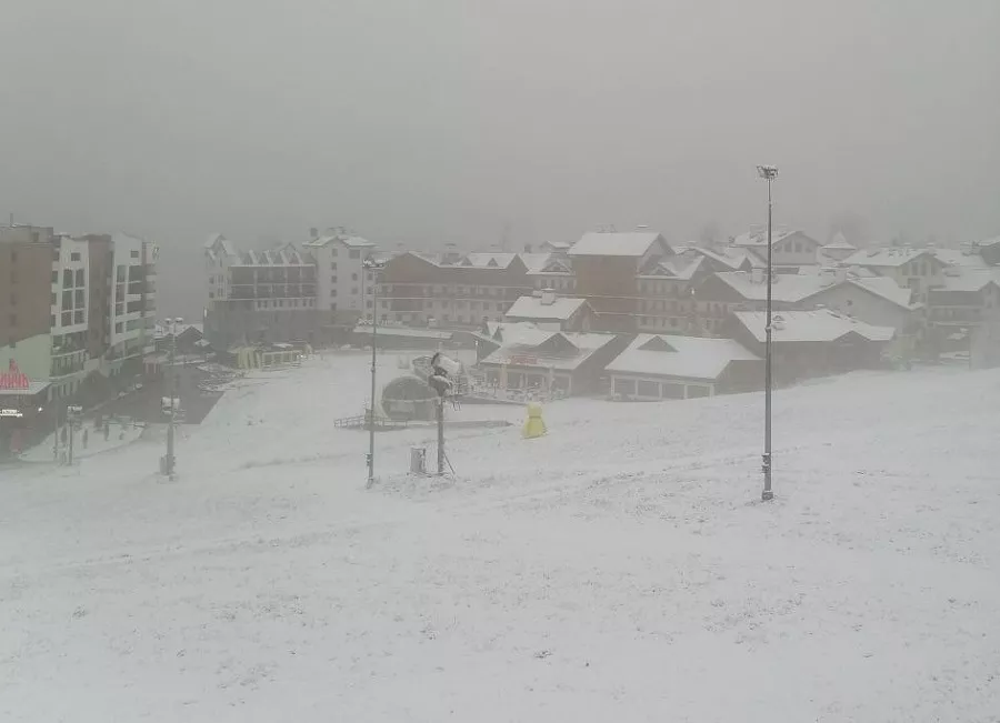 Первый уверенный снежный покров на Плато 28 декабря