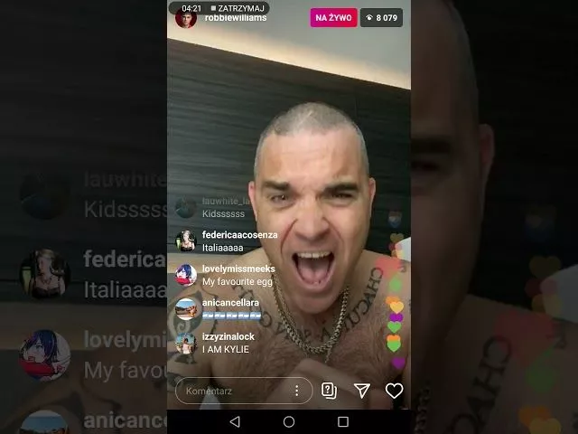 Robbie Williams Angels Instagram