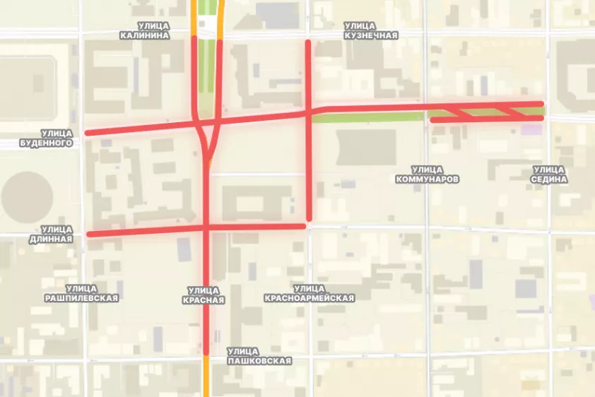 схема перекрытия улиц 12 июня