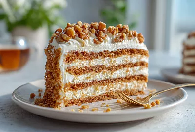 Торт «Мужской идеал» из 80-х: медовые коржи с орехами и варёной сгущёнкой. Нежный, пропитанный и очень вкусный
