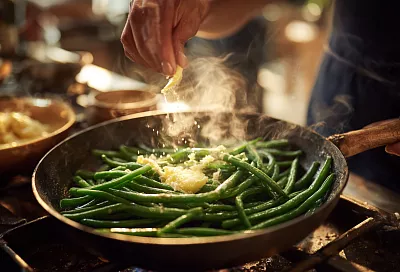 Зелёная фасоль из морозилки, готовая за 10 минут