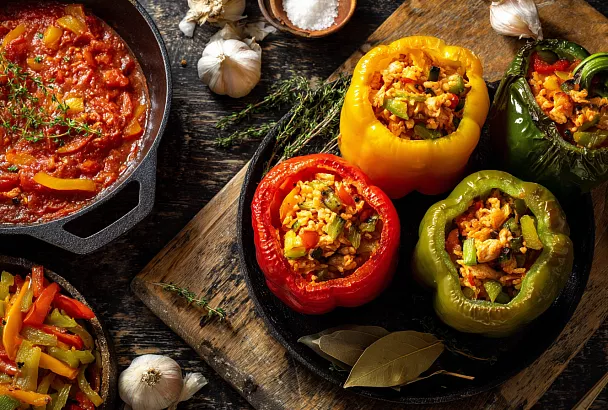 Фаршированные перцы с особым вкусом: сочные и ароматные