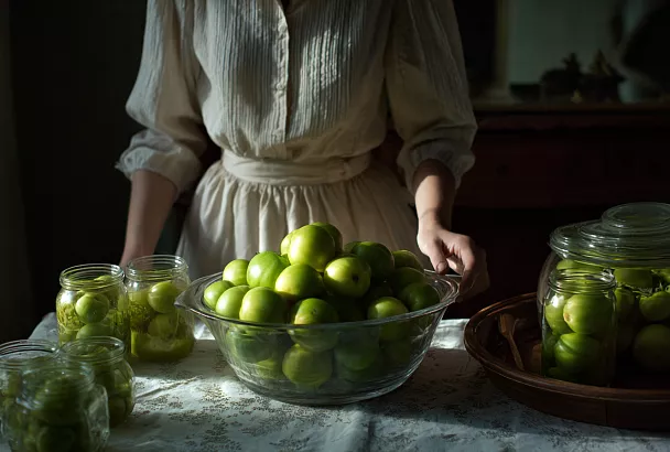Зелёные бочковые помидоры в банках: зимний рецепт без стерилизации